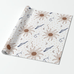 Hemelster, zon en maan cadeaupapier