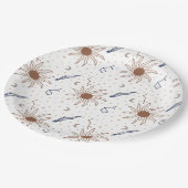 Hemelster, zon en maan papieren bordje (Gekanteld)