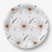 Hemelster, zon en maan papieren bordje (Voorkant)