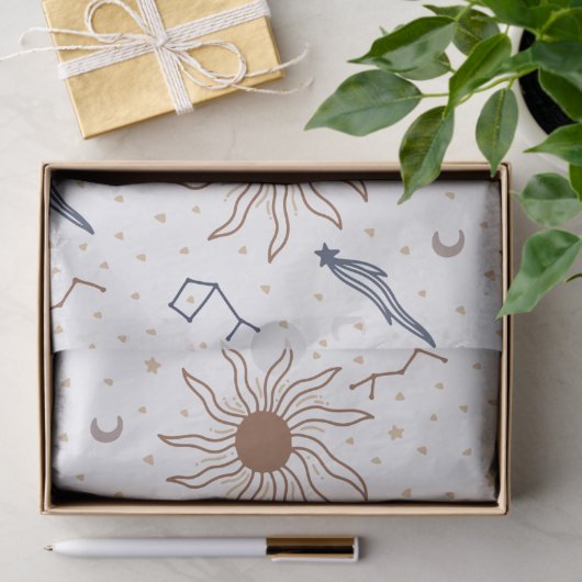 Hemelster, zon en maan tissuepapier (Geschenk)