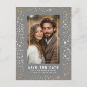 Hemelsterren Huwelijk Bewaar De Datum Foto Aankondigingskaart (Voorkant)
