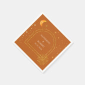 hemelsterren maan bruiloft servetten (Hoek)