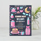 hemelsterren Sleepover Slumber Party 13e verjaarda Kaart (Staand voorkant)