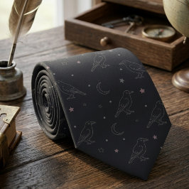 Hemelszwarte Kraai Donkere Academie Heren Stropdas