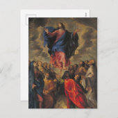 Hemelvaart boven de menigte feestdagenkaart (Voorkant / Achterkant)