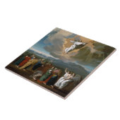 Hemelvaart (Jezus Christus opklimmend naar de heme Tegeltje (Zijkant)