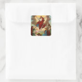 Hemelvaart van Jezus Vierkante Sticker (Tas)