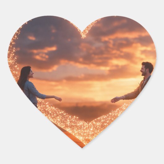Hemelvaartshart Hart Sticker (Voorkant)