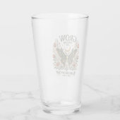 Hemelvlinder Bloem Sticker Glas (Achterkant)