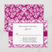 Hemelwaarnemer Lelie Damast Trouw Uitnodiging (Voorkant / Achterkant)