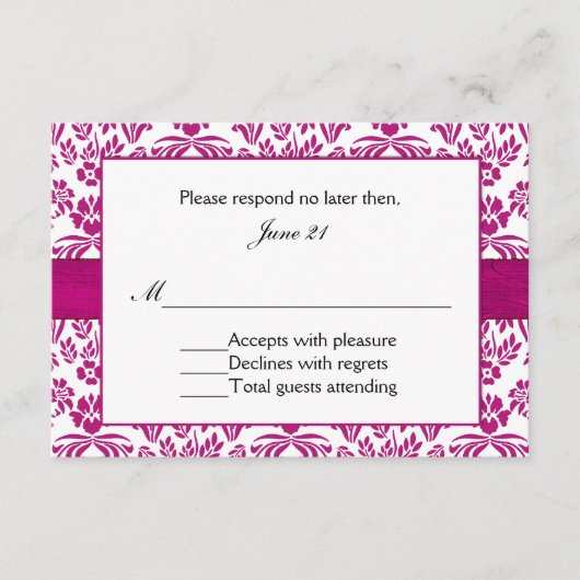 Hemelwaarnemer Lelie Damast Trouw Uitnodiging (Voorkant)