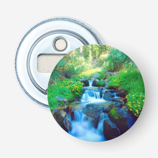 Hemelweiden in de Sierra Nevada-bergen Button Flesopener (Voorkant)