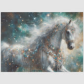 Hemelwit Paard Magie Decoupage Tissuepapier (Voorkant)