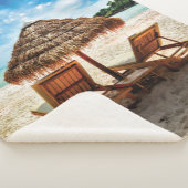 Hemelwolf op beach throw pillow (3/4)