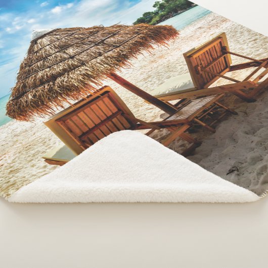 Hemelwolf op beach throw pillow (3/4)