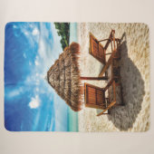 Hemelwolf op beach throw pillow (Voorkant (horizontaal))