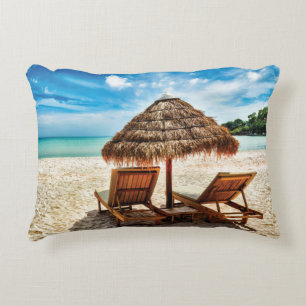 Hemelwolf op beach throw pillow accent kussen