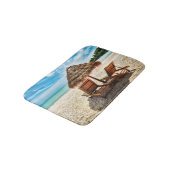 Hemelwolf op beach throw pillow badmat (Gekanteld)