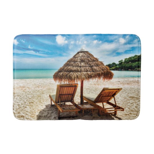 Hemelwolf op beach throw pillow badmat (Voorkant)