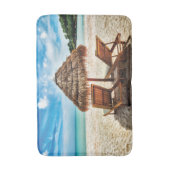 Hemelwolf op beach throw pillow badmat (Voorkant Verticaal)