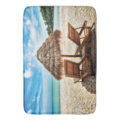 Hemelwolf op beach throw pillow badmat (Voorkant Verticaal)