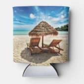 Hemelwolf op beach throw pillow blikjeskoeler (Voorkant)