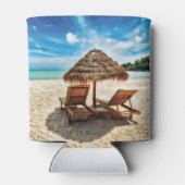 Hemelwolf op beach throw pillow blikjeskoeler (Achterkant)