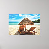 Hemelwolf op beach throw pillow canvas afdruk (Voorkant)