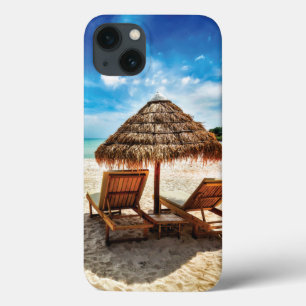 Hemelwolf op beach throw pillow Case-Mate iPhone case