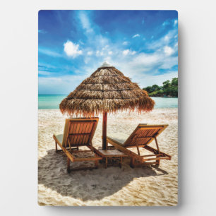 Hemelwolf op beach throw pillow fotoplaat