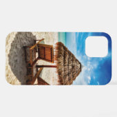 Hemelwolf op beach throw pillow iPhone hoesje (Achterkant horizontaal)