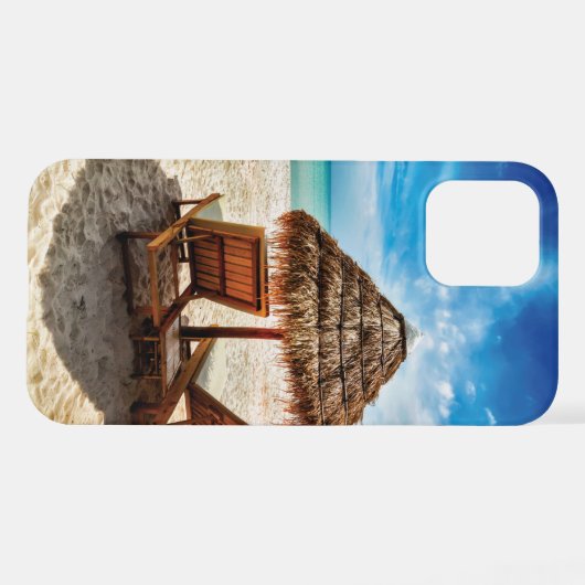 Hemelwolf op beach throw pillow iPhone hoesje (Achterkant horizontaal)