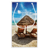 Hemelwolf op beach throw pillow klein cadeauzakje (Achterkant)