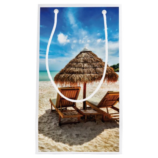 Hemelwolf op beach throw pillow klein cadeauzakje (Voorkant)
