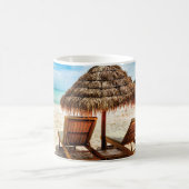 Hemelwolf op beach throw pillow koffiemok (Center)