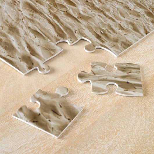 Hemelwolf op beach throw pillow legpuzzel (Zijkant)