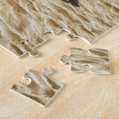 Hemelwolf op beach throw pillow legpuzzel (Zijkant)