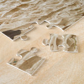Hemelwolf op beach throw pillow legpuzzel (Zijkant)
