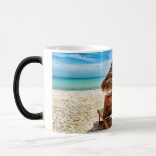 Hemelwolf op beach throw pillow magische mok