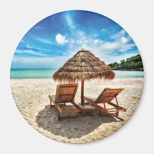 Hemelwolf op beach throw pillow magneet (Voorkant)