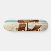 Hemelwolf op beach throw pillow persoonlijk skateboard (Horizontaal)