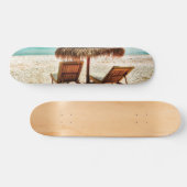 Hemelwolf op beach throw pillow persoonlijk skateboard (Horizontaal)