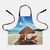 Hemelwolf op beach throw pillow schort (Voorkant)