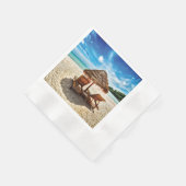 Hemelwolf op beach throw pillow servet (Hoek)