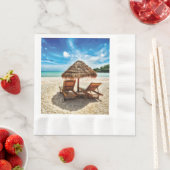 Hemelwolf op beach throw pillow servet (Insitu)