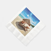 Hemelwolf op beach throw pillow servet (Hoek)