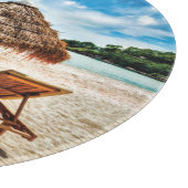 Hemelwolf op beach throw pillow snijplank (Hoek)