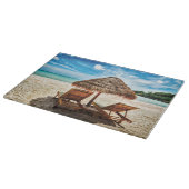 Hemelwolf op beach throw pillow snijplank (Hoek)