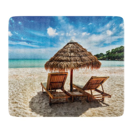 Hemelwolf op beach throw pillow snijplank (Voorkant)