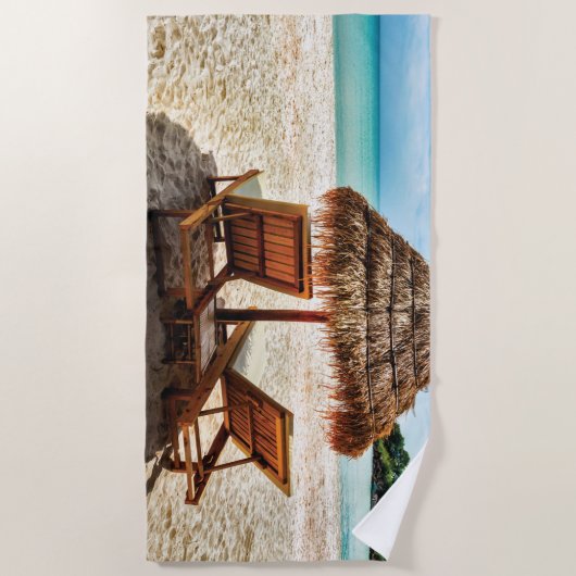 Hemelwolf op beach throw pillow strandlaken (Voorkant)